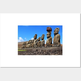 Tongariki Site - Rapa Nui - Easter Island Posters and Art